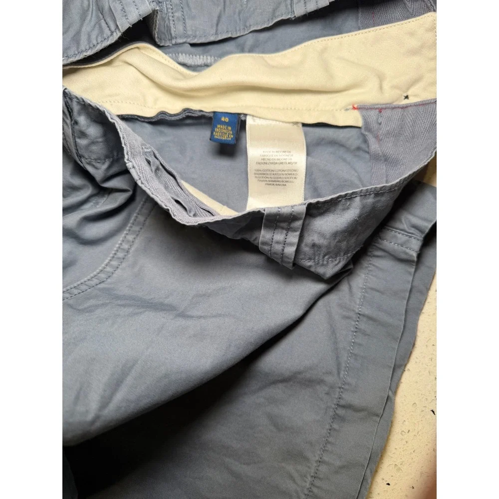 Polo Ralph Lauren Mens Cargo Shorts Blue Gray Utility Canvas Classic Fit Size 40